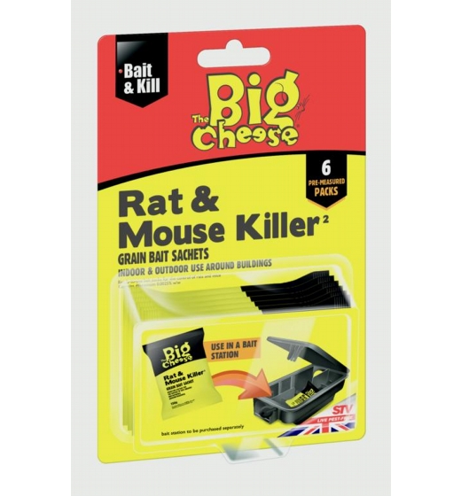 The Big Cheese Rat & Mouse Killer Grain 6x25g