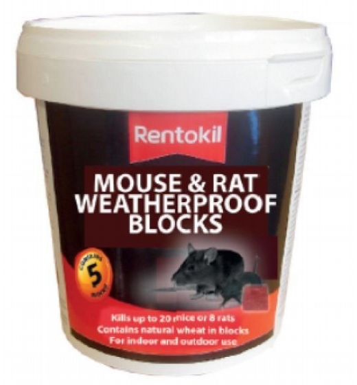Rentokil Mouse & Rat Weatherproof Blocks Pack 5