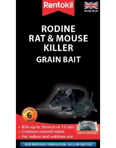Rentokil Rodine Rat & Mouse Killer Grain Bait 6 Sachet