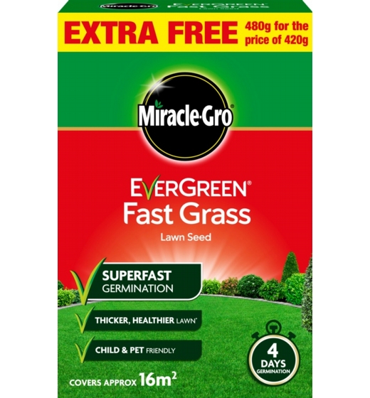 Miracle-Gro Fast Grass Seed Promo 480gm