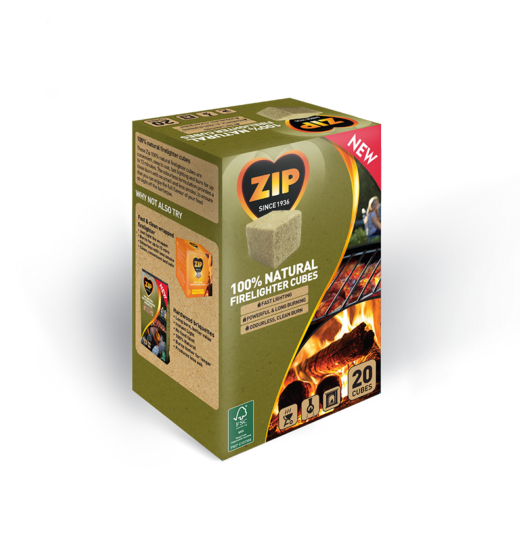 Zip 100% Natural Firelighter Cubes 20 Cubes