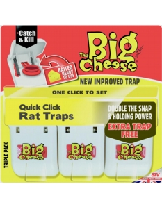 The Big Cheese Quick Click Rat Traps 3 Pack