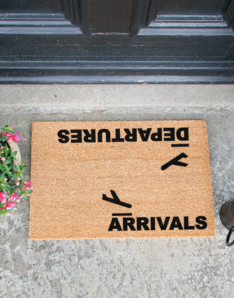 Arrivals and Departures Doormat