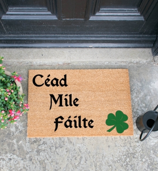Cead Mile Failte Green Doormat