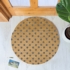 Grey Dots Circle Doormat