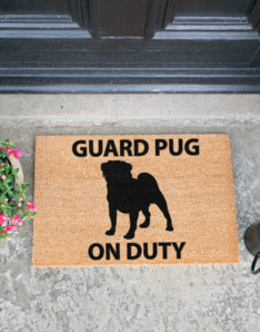 Guard Pug doormat