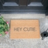 Hey Cutie Grey Doormat