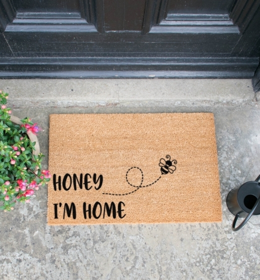 Honey I'm Home Bee Doormat