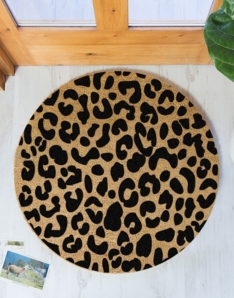 Leopard Print Circle Doormat