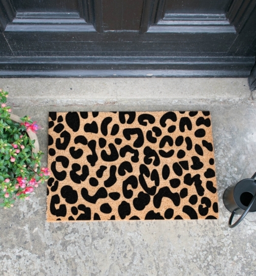 Leopard print doormat