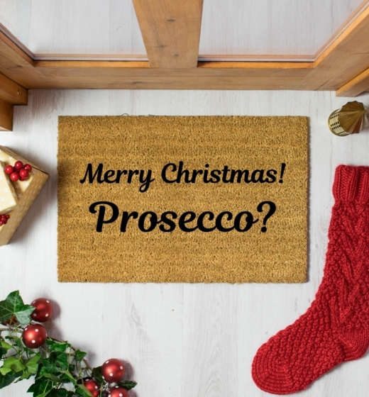 Merry Christmas! Prossecco? Doormat