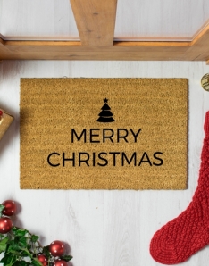 Traditional Merry Christmas Greeeting Doormat