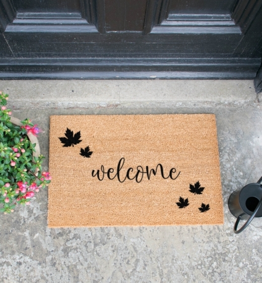 Welcome Autumn Leaf Doormat 