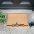 Welcome Scribble Grey Doormat