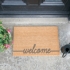 Welcome Scribble Grey Doormat