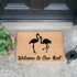 Welcome To Our Nest Flamingo Doormat 