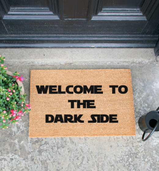 Welcome to the Darkside Star Wars doormat quote