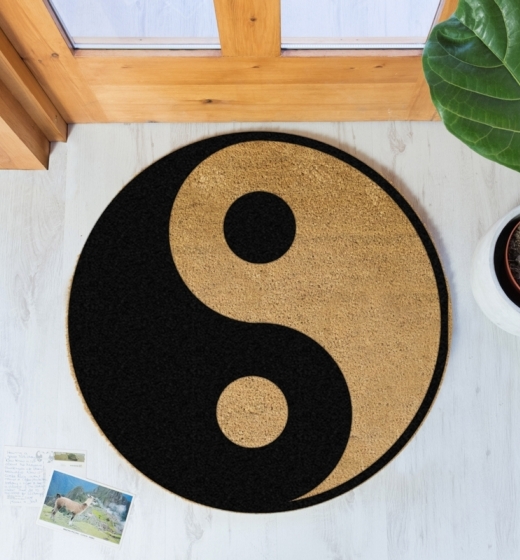 Yin Yang Circle Doormat