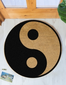 Yin Yang Circle Doormat