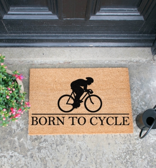 Born to cycle doormat