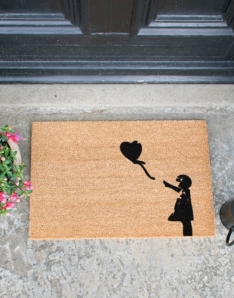 Girl with a Balloon Graffiti Doormat