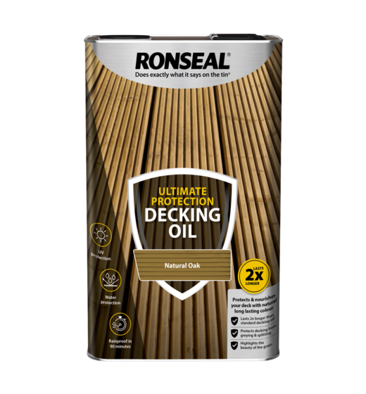 Ronseal Ultimate Protection Decking Oil 5L Natural Oak