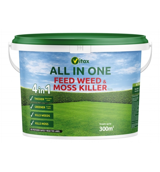 Vitax All In One Feed Weed & Moss Killer 300sqm Tub