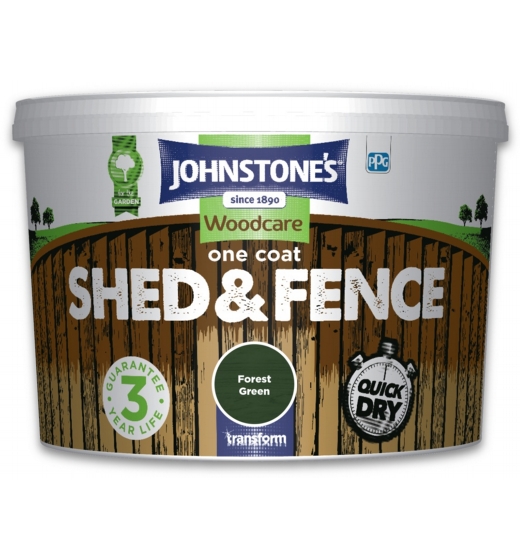 Johnstone's One Coat Shed And Fence 9L Forest Green