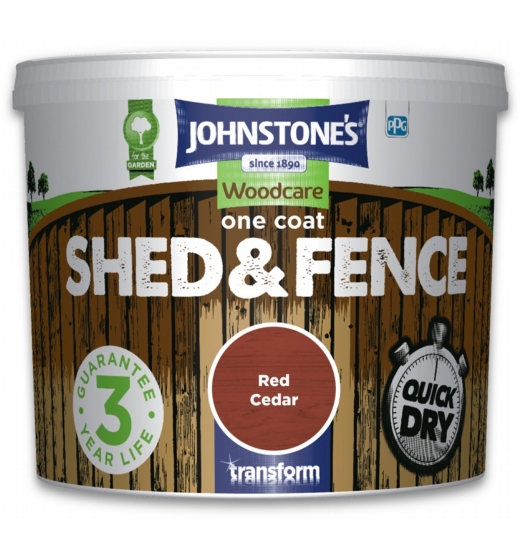 Johnstone's One Coat Shed And Fence 5L Red Cedar