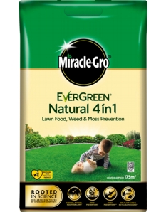Miracle Gro Natural 4 in 1 Feed, Weed &  Mosskiller 175sqm