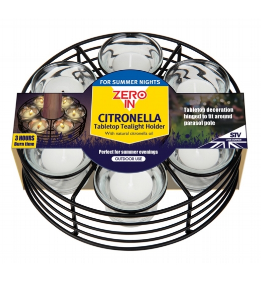 Zero In Citronella Parasol Tealight Holder 