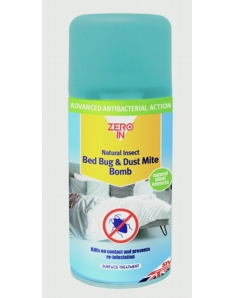 Zero In Bed Bug & Dust Mite Killer Bomb 150ml Aerosol