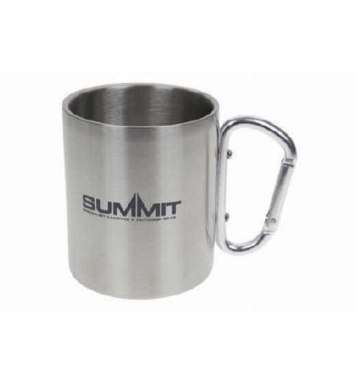 Summit Carabiner Handled Mug 300ml Stainless Steel