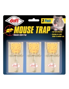 Doff Wooden Mouse Trap Pack 3