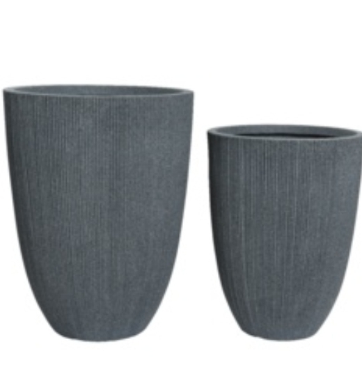 Kaemingk Lennox Plastic Planter Vase 57.50cm Grey