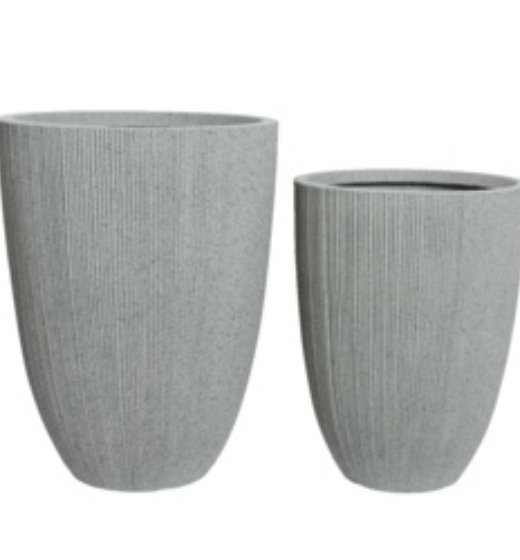 Kaemingk Lennox Plastic Planter Vase 57.50cm Beige