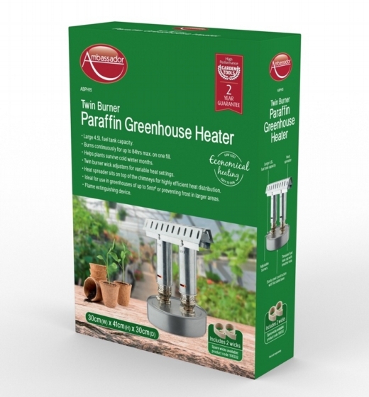Ambassador Paraffin Greenhouse Heater Twin Burner