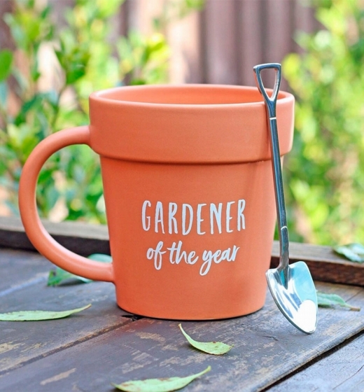 Gardener of the Year Mug and Shovel Spoon 